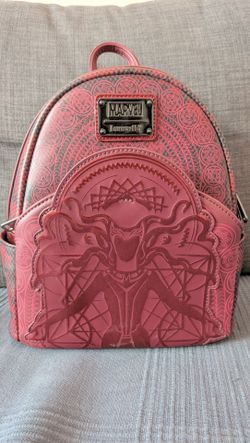 Loungefly Marvel Scarlet Witch Red Black Geometric Backpack for Women