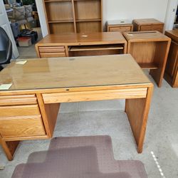 Set Of Office Furniture  Solid Oak 