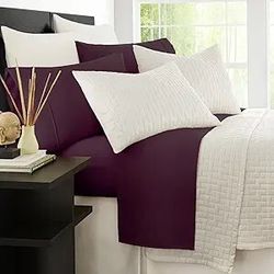 Zen Luxury 1500 Series Bed Sheets - Eco-Friendly and Wrinkle Resistant Rayon Derived from - 4-Piece - Queen - Purple-BRWH-B01FKNEQXS