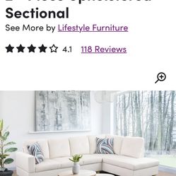Brand New White Sectional 