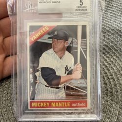 Mickey Mantle 1966 TOPPS BGS 5
