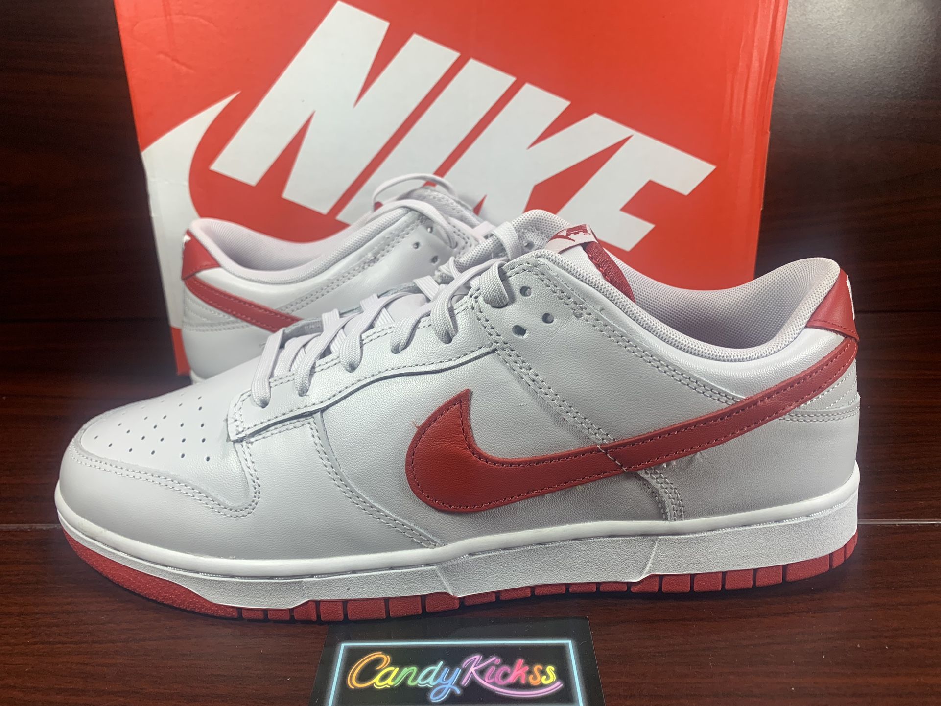 Nike Dunk Low Vast Grey Red Size 12