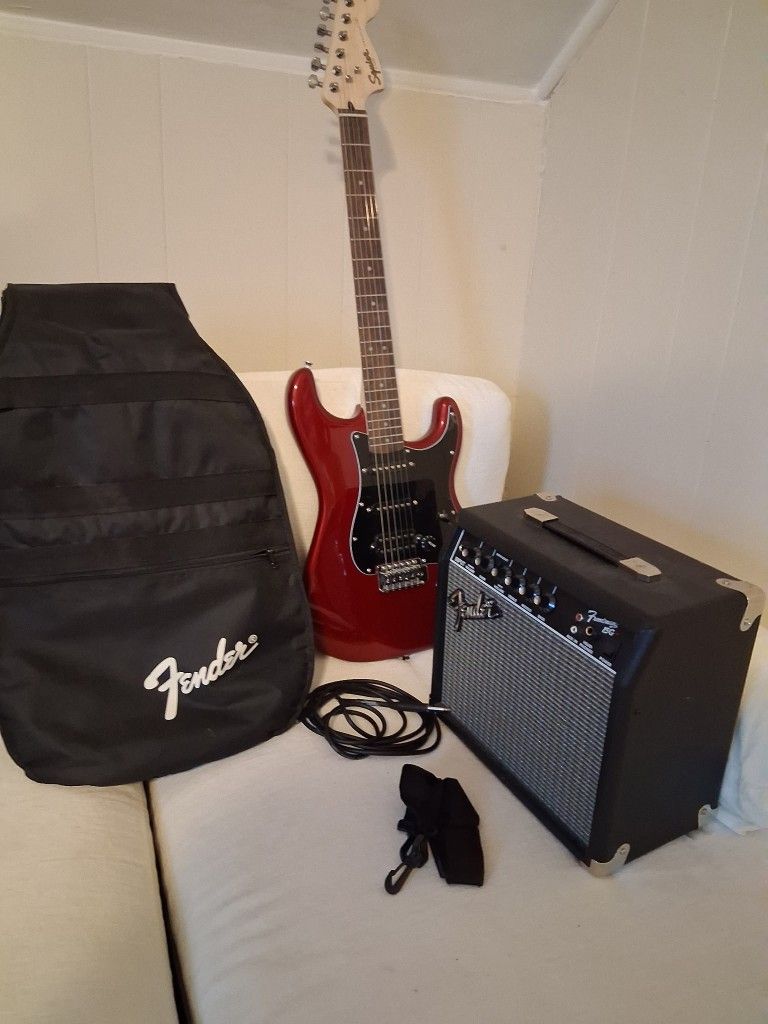 Fender Squire And Amplifier