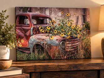 Rustic Vintage Truck Canvas Wall Art