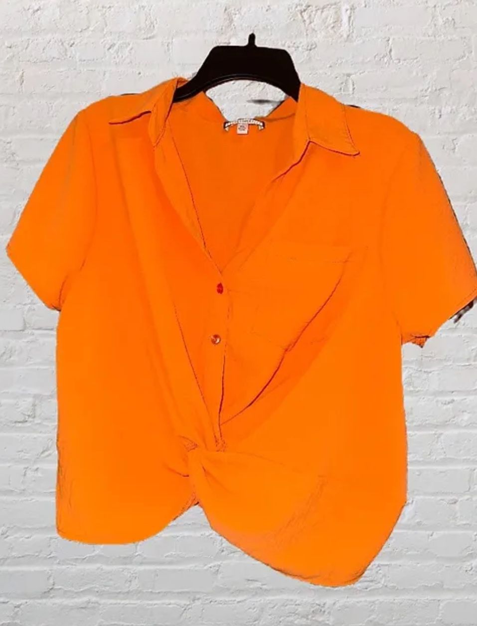 Brand New (Size XL) Orange Blouse with collar