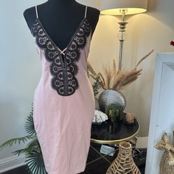 Sexy Pink And Black Dress 