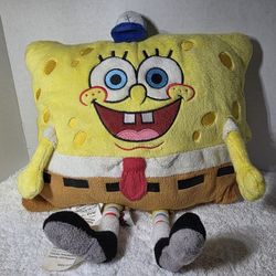 Spongebob Squarepants 2011 Pillow Pets Pee Wee Plush 16x13 Inch Plush