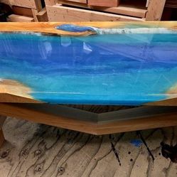 Live Edge Epoxy River Table