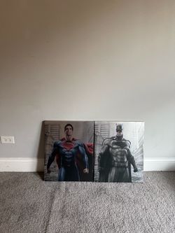 Batman vs Superman Canvas Wall Art Set