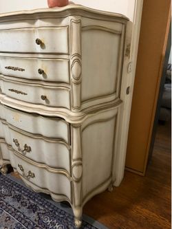 Vintage French Provincial Style Tall Dresser