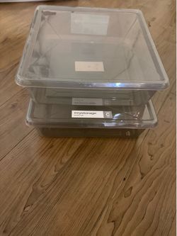 Set of Square Storage Tubs