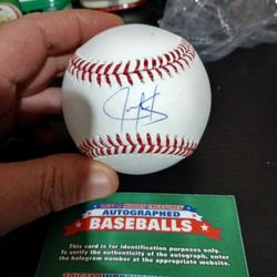 Autograph Juan Gonzalez Baseball Tristar C.O.A 