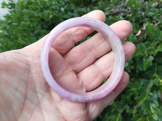 Beautiful Lavender 59 mm Jade Jadeite Bangle. Comes With A Certificate
