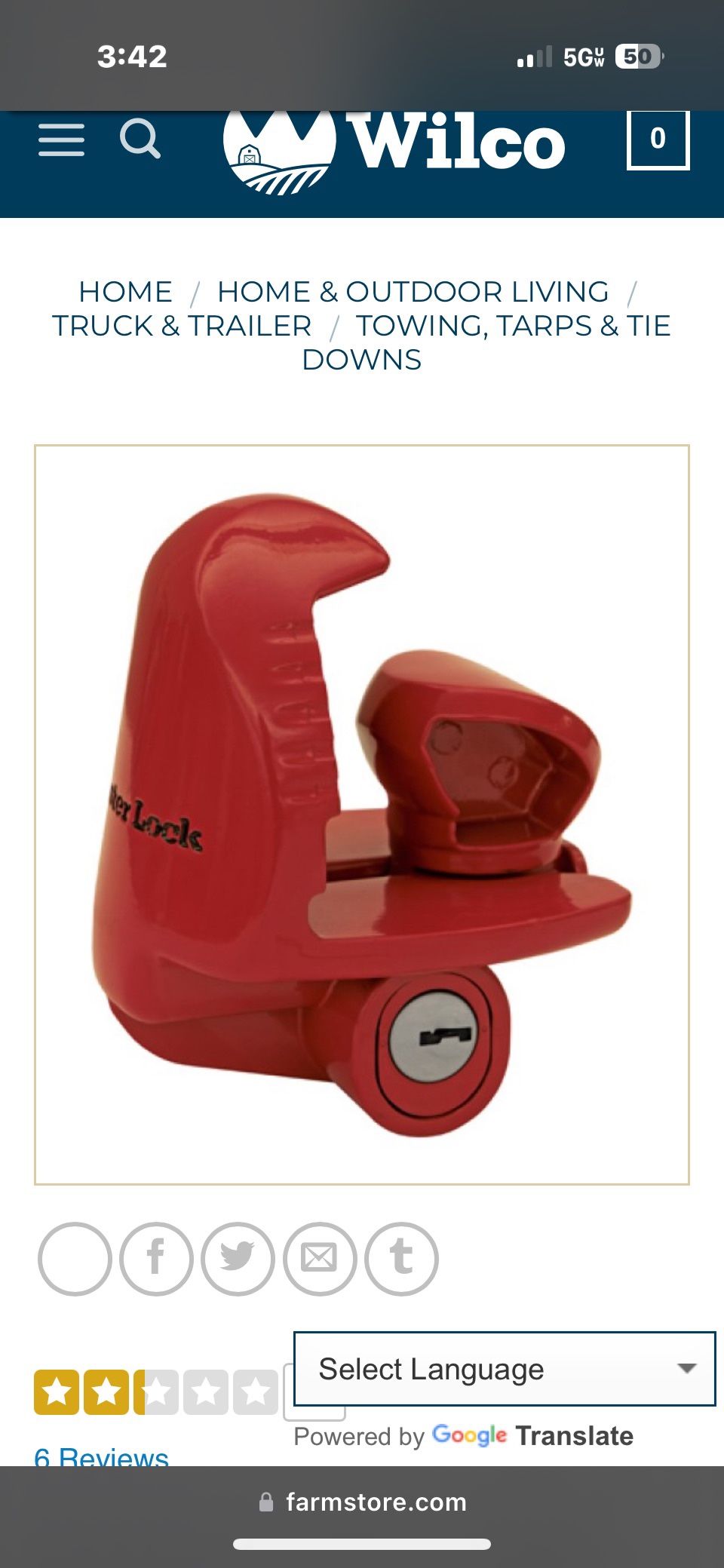 Lock (trailer Hitch Ball Lock) Master lock With Two Keys 