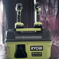 Ryobi Drills And Vacuum 