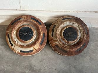 Vintage Ford F250 F350 Dog Dish Hubcaps 12" Caps !