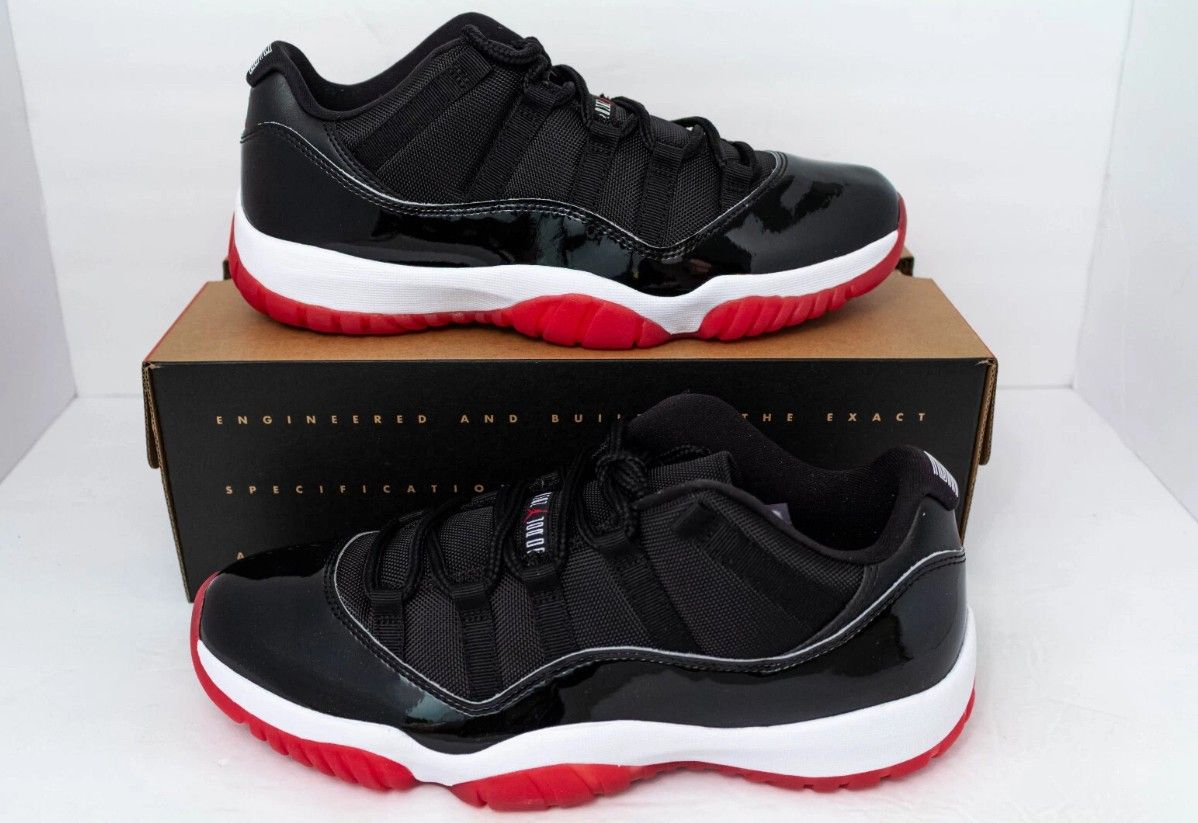 Brand New Men's Nike Air Jordan Retro 11 Breds Low Size 10.5 Also Available In Other Sizes