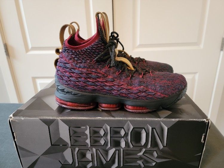 Atomic Teal Lebron 15s Red And Black Nike LeBron XV New Heights