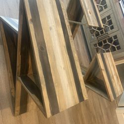 3 Piece Wooden Table Set 