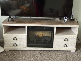 Electric fireplace TV stand