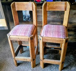 Rustic Southwest Wood Bar stools