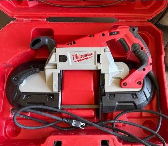 Like New Milwaukee Band Saw with Hard Shell Case & Blades