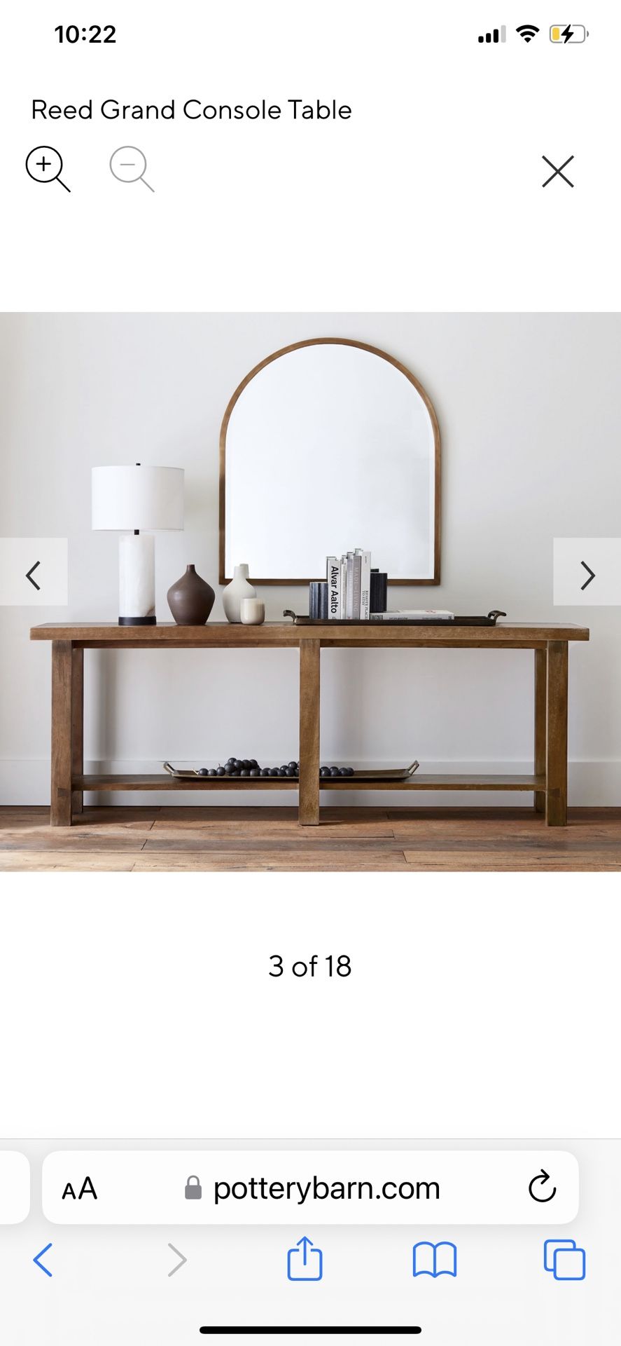 Reed Grand Console Table Pottery Barn .