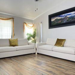 Living Spaces Oversized deep seating sofa set