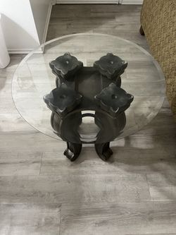 Glass end tables