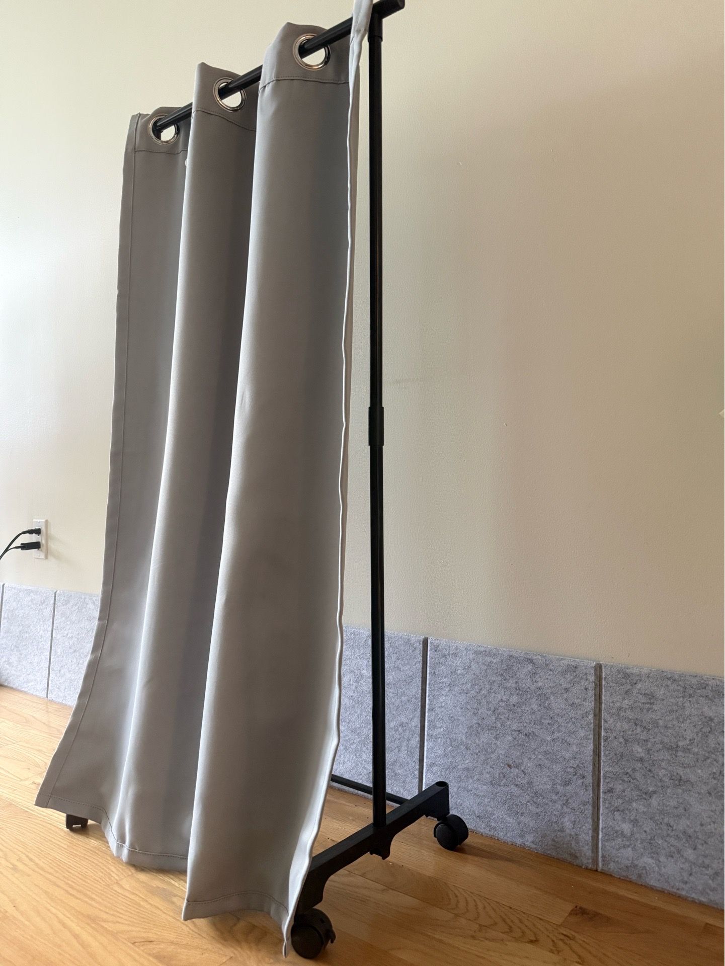 Rolling Curtain Divider – $1