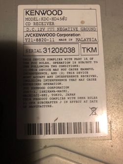 Kenwood car stere