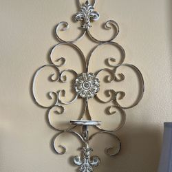One Pair Of Metal Wall Sconces 