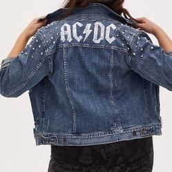 AC/DC Studded Denim Jacket