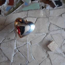 Large Gold Color Heart Pendant