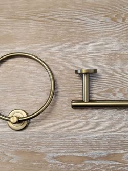 Brass Towel Ring And Toilet Paper Holder Bathroom Hardware
