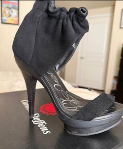 Carmen Steffens 9808 Black Platform Sandals
