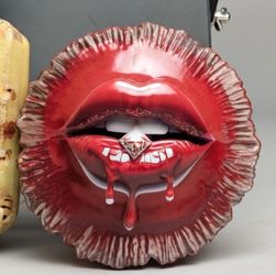 Drip  Lips Resin plate/ trinket tray