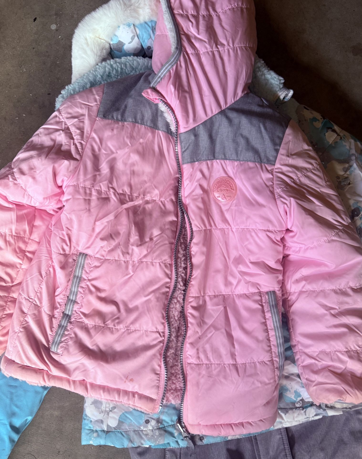 GERRY KIDS SNOW JACKETS GREY/BLUE 10 Pink And Blue/white 7/8