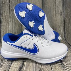 Size 8 Nike Victory Pro 3 Men’s Golf Cleats Shoes White/ Blue DV6800-140 