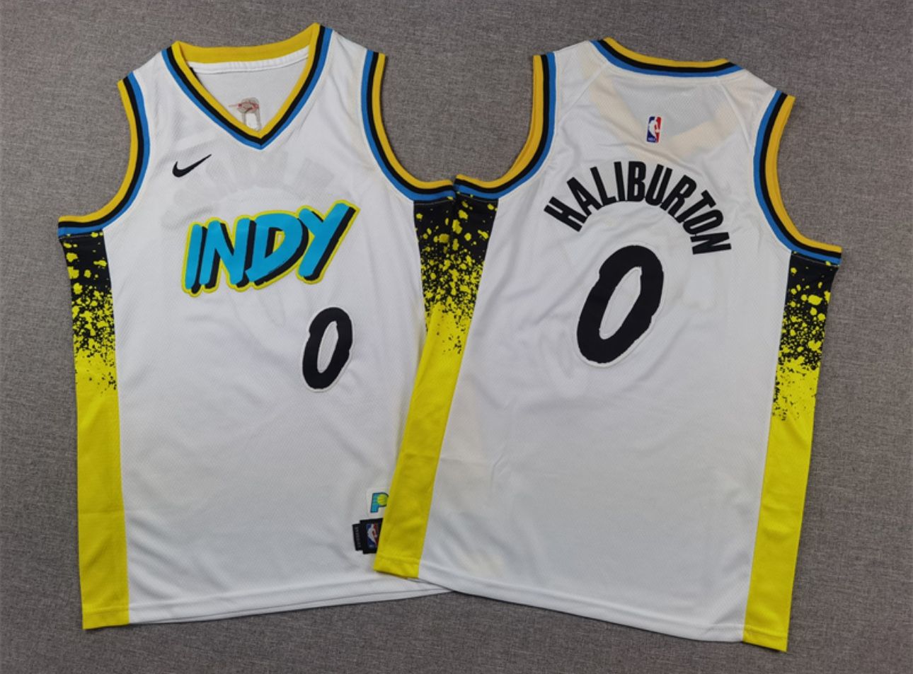 Indiana Pacers #0 Tyrese Haliburton Jersey City Edition S 2XL Size - Main Image