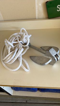 Folding Grapnel Boat Anchor with Rope