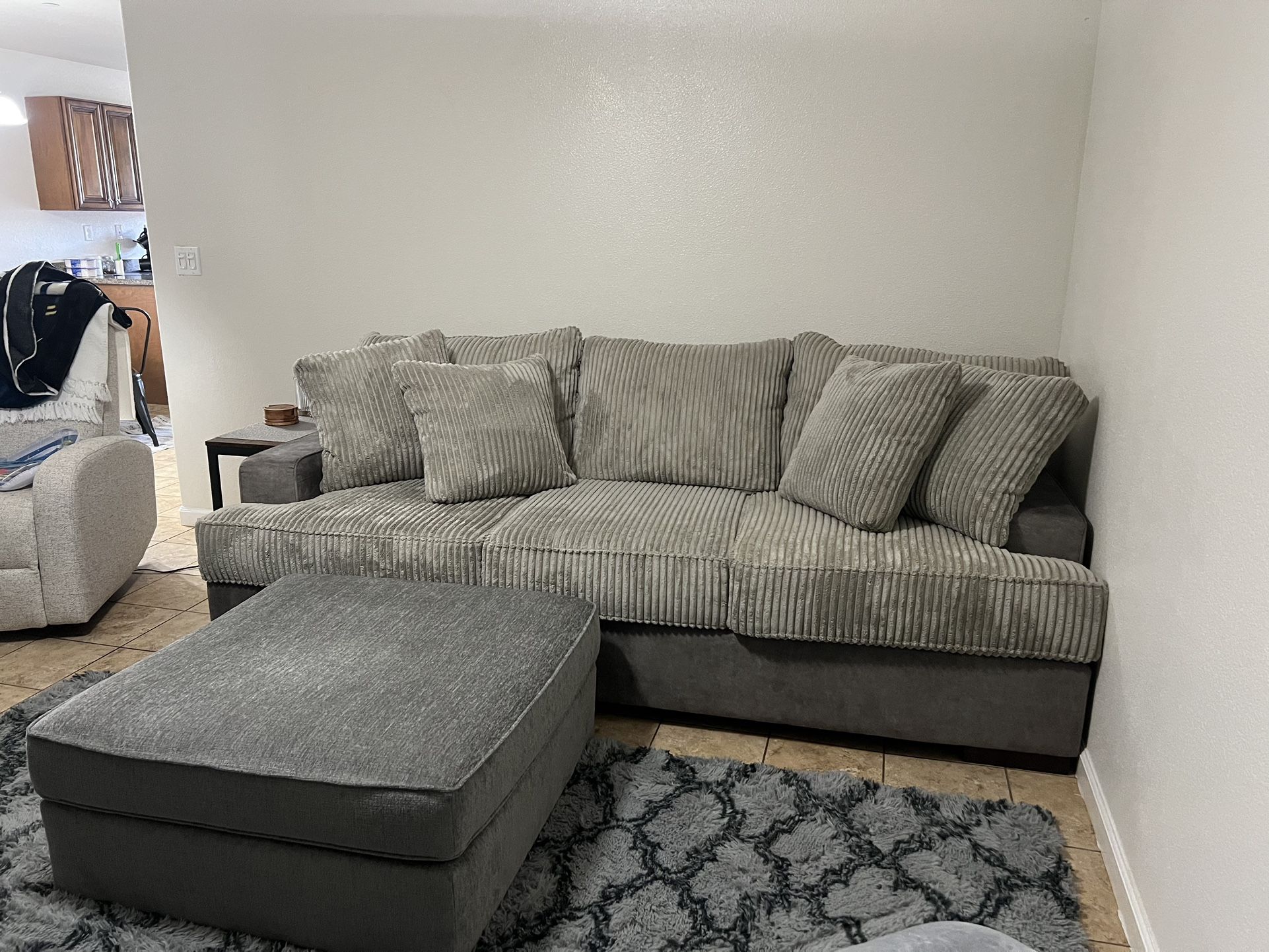 Grey Ottoman