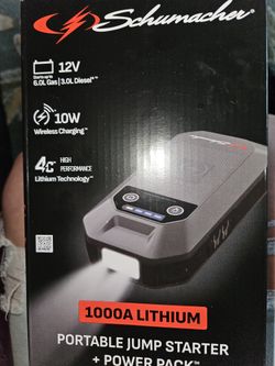 Schumacher SL1(contact info removed)A Lithium Portable Jump Starter + Power Pack