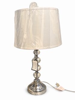 Matching Crystal-Style & Chrome Table Lamps – Pair
