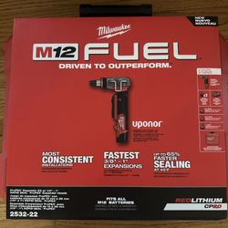 7 Available! Milwaukee M12 FUEL ProPEX Expander Kit (Model 2532-22)