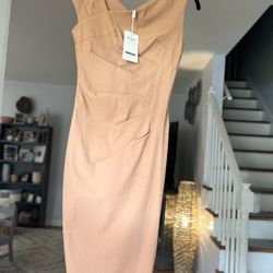 Women Pencil Dress Size S Nude