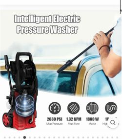1800W Electric Pressure Washer 2030PSI High-Pressure Washer Cleaner Machine with Adjustable Spray Wand