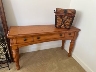 Wood Entry Console Table
