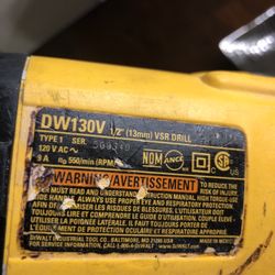 DEWALT DW130 Heavy Duty Reversing Drill Tool