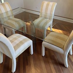Glass Table And Chairs
